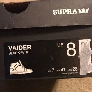 Supra Vaider Black and white